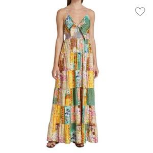 ALICE + OLIVIA
Karolina Paneled Linen Blend Maxi Dress